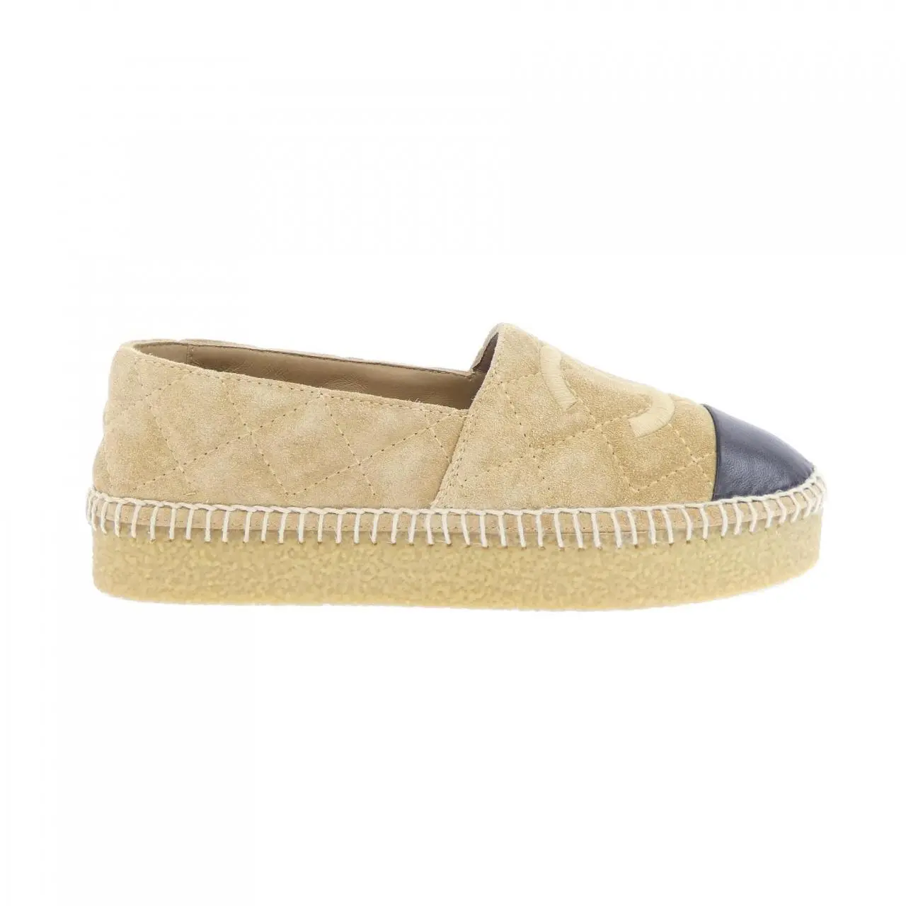 Pre-owned CHANEL Suede Small Leather Goods Calfskin Lambskin Espadrilles