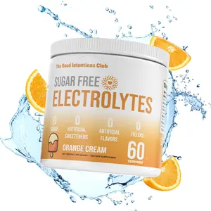 The Good Intentions Club Sugar Free Electrolytes Orange Cream 60 Servings Zero Artificial Flavors Sweeteners or Colors