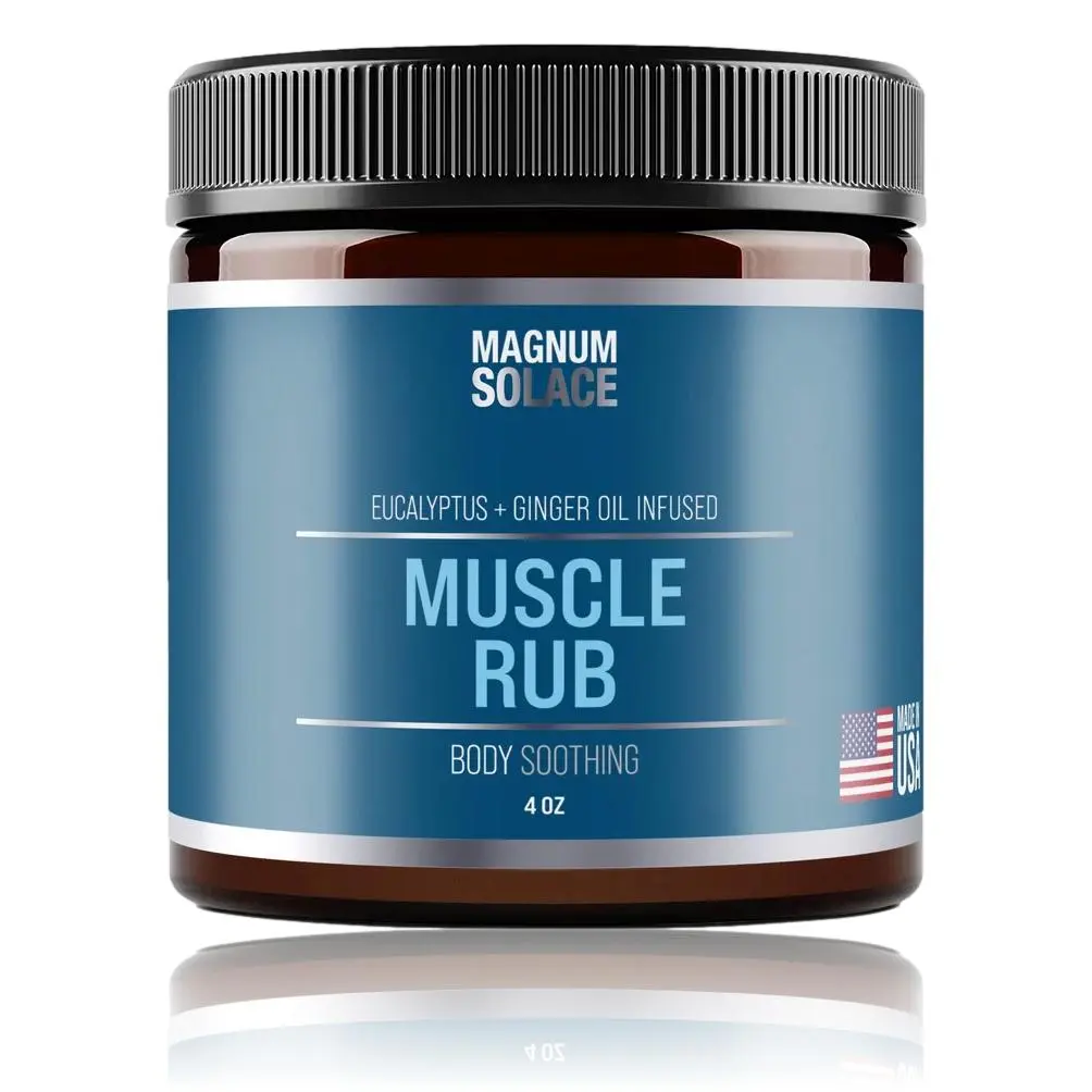Magnum Solace Muscle Rub Cream - 4 oz, Infused with Oil for Personal Care Relief
