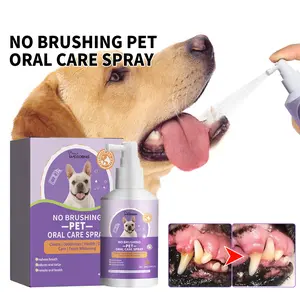 PET Dog Dental Care Spray, Vet-Recommended Breath Freshener & Teeth Cleaning Spray, Eliminate Bad Breath, Relieve Gum Redness & Infections, Reduce Plaque & Tartar, No Brushing