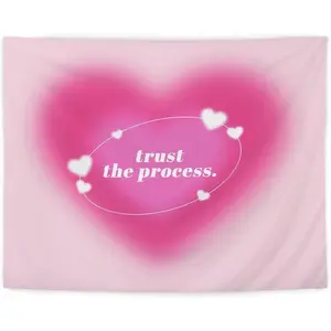 Y2K Hot Pink Aura Tapestry - Aesthetic Pink Tapestry Wall Hanging for Teen Girls Room Dorm, Pink Room Decor, Cute Room Decor Pink, Pink Wall Blanket Decor, 50x60 Inches(Hot Pink)