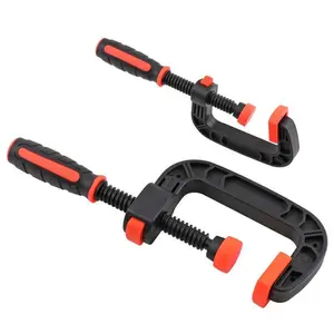 2pcs Woodworking F Clamp Set 2/3 Inch Quick Release Ratchet Bar Clamp Speed Squeeze Clip Kit DIY Carpenter Hand Tool