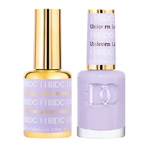 DND DC 118 UNICORN LOVELY Gel and Lacquer Duo nail care nail art lilac spring gel color