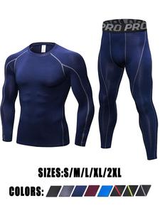 thermal underwear mens long johns for men thermal underwear set long sleeve base layer compression suit thermals top & bottom for workout skiing running
