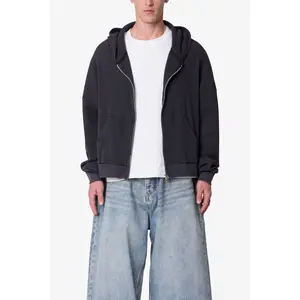 mnml Thermal Zip Up Hoodie - Washed Black