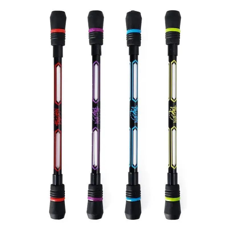4-Pack Spin Pens for Adults and Students, Stress Relief Rotating Gel Pens, Rollerball Pen Set with Non-Slip Grip for Effective Writing, Writing Stationery, Writing Tools
