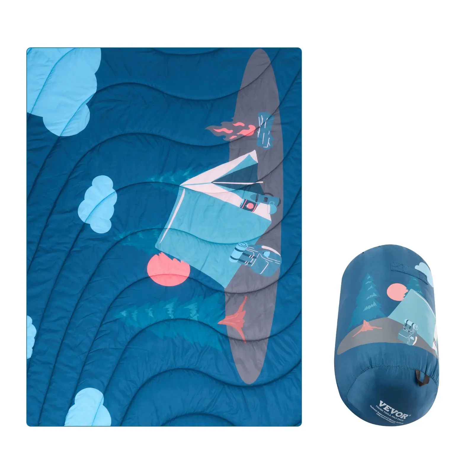 【SummerFinds】Unisex Wearable Outdoor Blanket - Thick Polyester Fiber Printed, Waterproof, Windproof, Foldable, Portable, Snap Buckle, 75"x52" Large Camping Supplies for Camping, Hiking, Portable Blankets