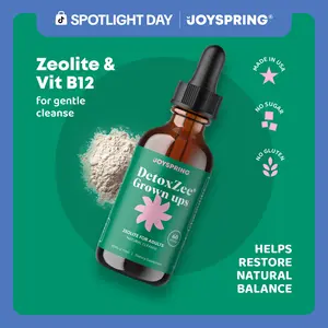 JoySpring DetoxZee Grown ups Zeolite Drops for Adults Natural Cleanse 60 Servings 60 mL Dietary Supplement