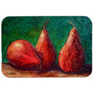 Carolines Treasures  12 x 15 in. Pears Glass Cutting Board- Large