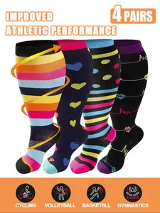 Women's Plus Size Compression Socks, Sports Running Socks for Circulation, Nurses, Pregnant Women, Sports Socks for Women