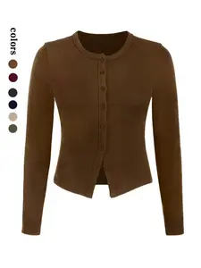 Women's Striped Cardigan Inner Layer, Elegant Fitted Design, Suitable for Office & Casual Wear, All Season Fashionable Outerwear