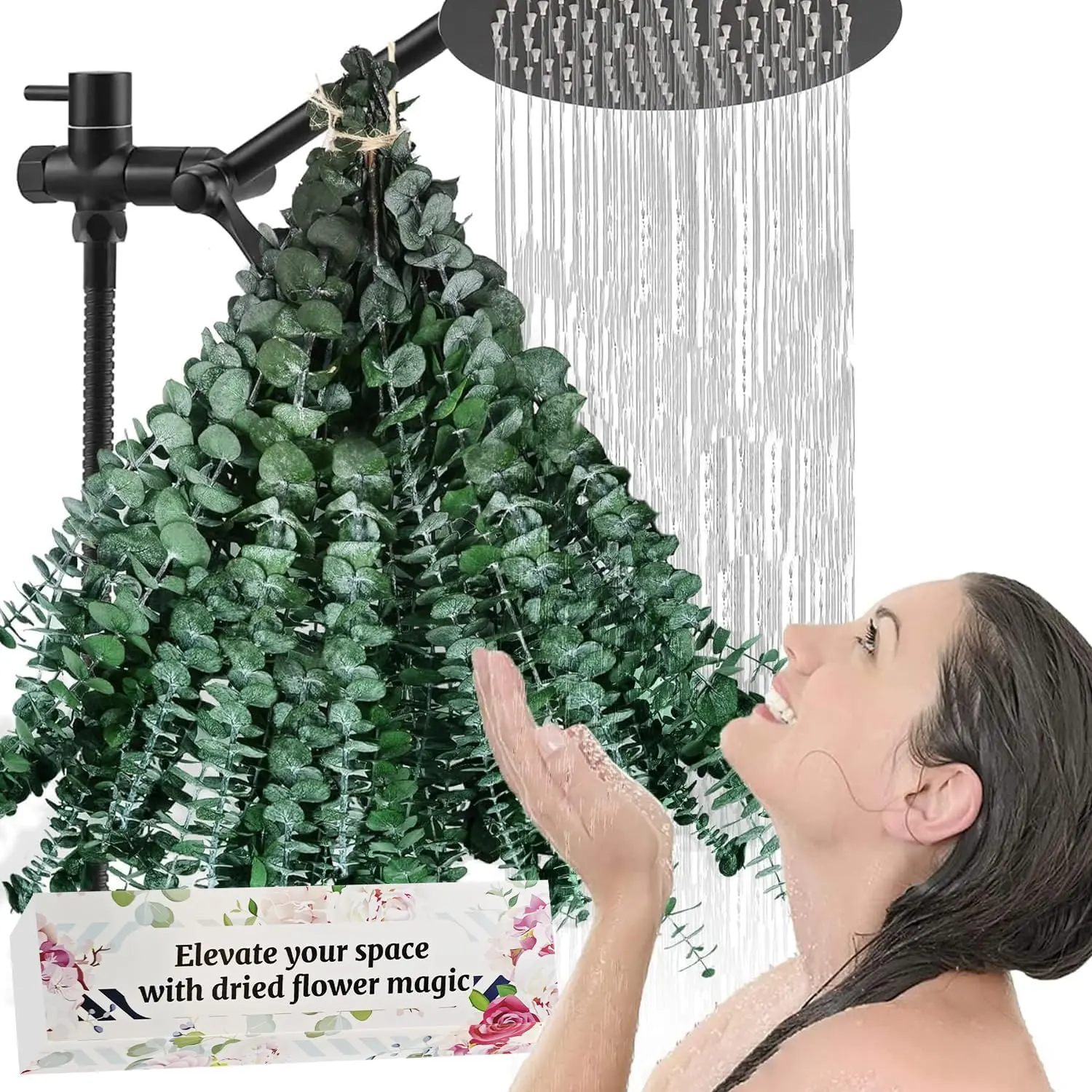FUKUOKA Bulk Package 30 PCS Real Dried Eucalyptus Plant Large Stems for Shower, Natural Fresh Eucalyptus Leaves, 17'' Hanging for Self-Care Shower Leaf Bundle, Arrangement, Wedding, Home Decor