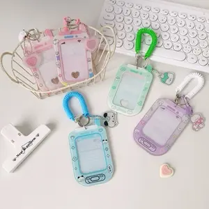 Cute Phone Kpop Acrylic Photocard Holder Keychain | Pc Holder