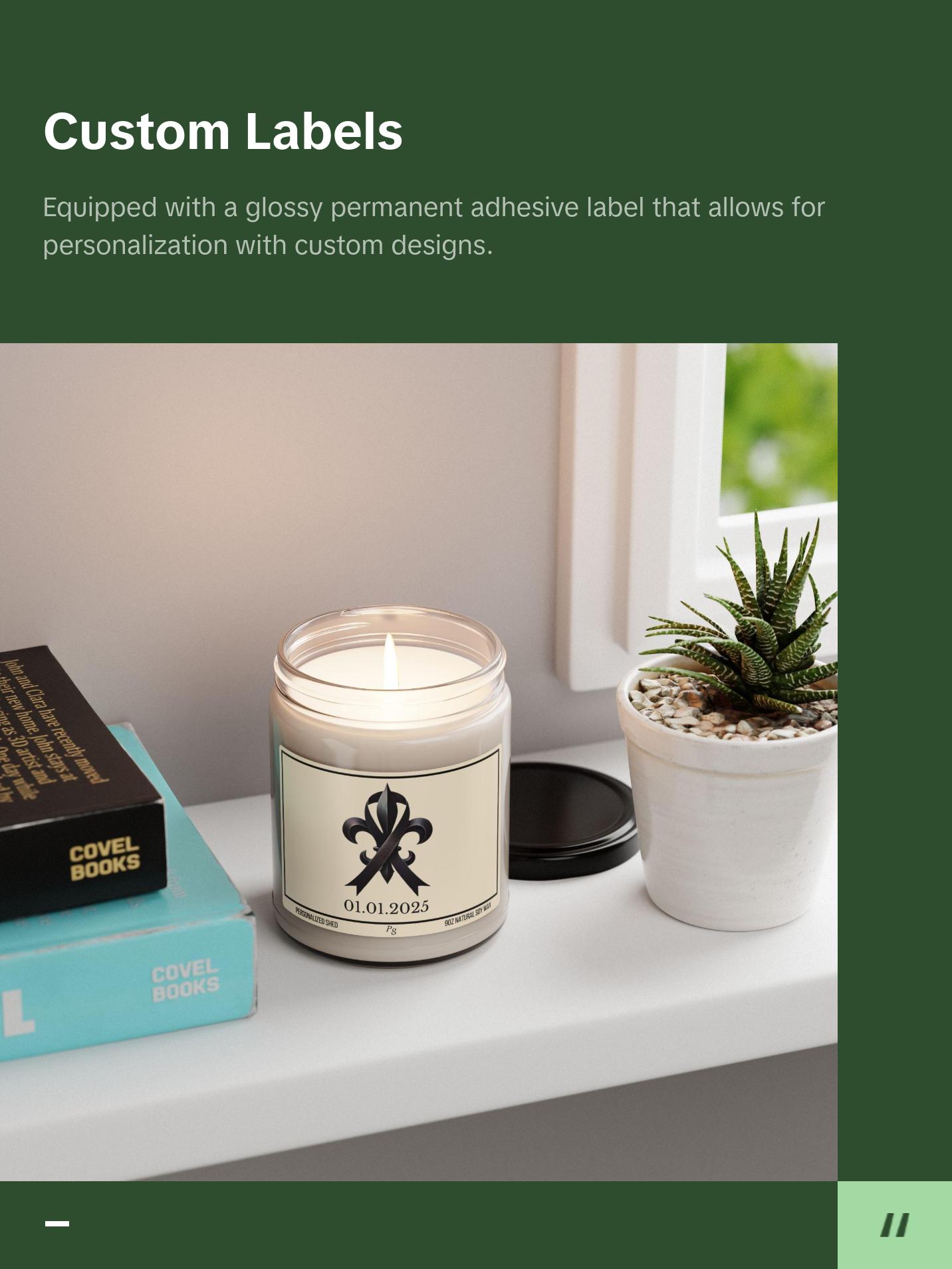 New Orleans Remembrance candle, Fluer De Lis with black ribbon candle, Louisiana Love Candle