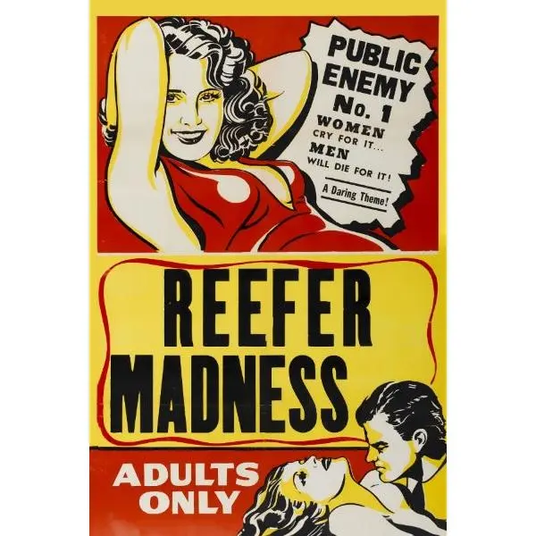 Vintage Movie Reefer Madness Remastered - Postickers™ Poster Print