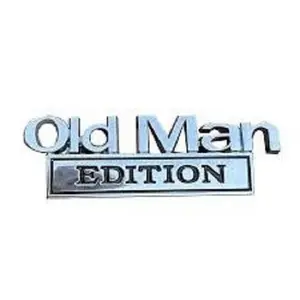 Car Badge Decal Sticker Emblem 3D Old Man Edition Metal Chrome/Black Styling