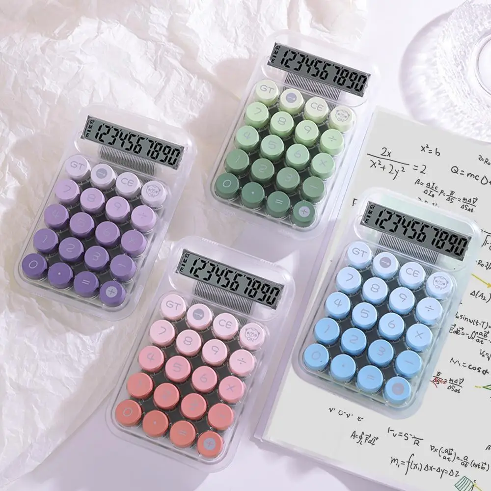 Circular Mechanical Desktop Calculator, 1 Count Battery Powered Calculator without Battery, Accounting Supplies for School Student Office