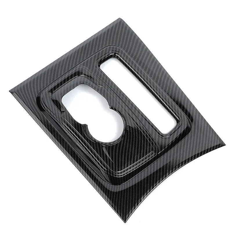 Carbon Fiber Console Gear Shift Panel Cover Trim - 20x10cm Car Interior Decor Sticker, Car Accessories for 2015+ Chrysler 300/300C, Automotive Interior Decor Accessories, Cars Accessories