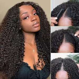 Nadula EasiContour Kinky Curly V Part Human Hair Wig Glueless Beginner Friendly Quick Easy Install No Skill Required Leave Out Options TikTokShopStockUp