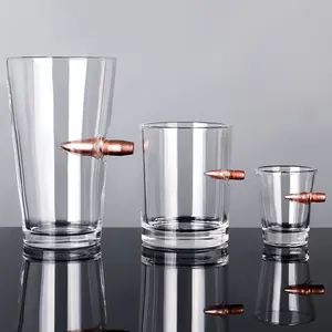 American Style Tough Guy Bullet Glass Beer Cup Whiskey Glass Tough Guy Bar Essential Bullet Cup