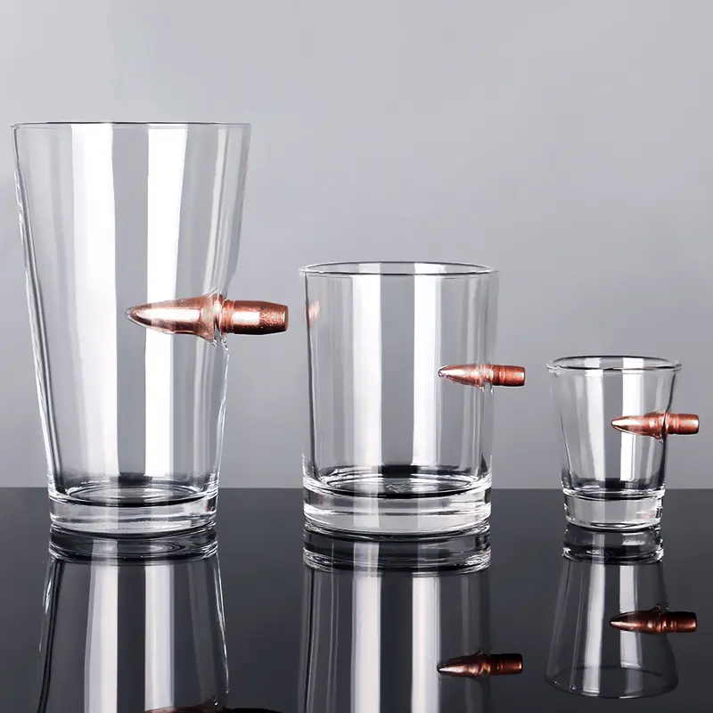 American Hard Bullet Wine Glass, Glassware Drinking Cup - Bold Statement Piece for Soulful Freedom Expression