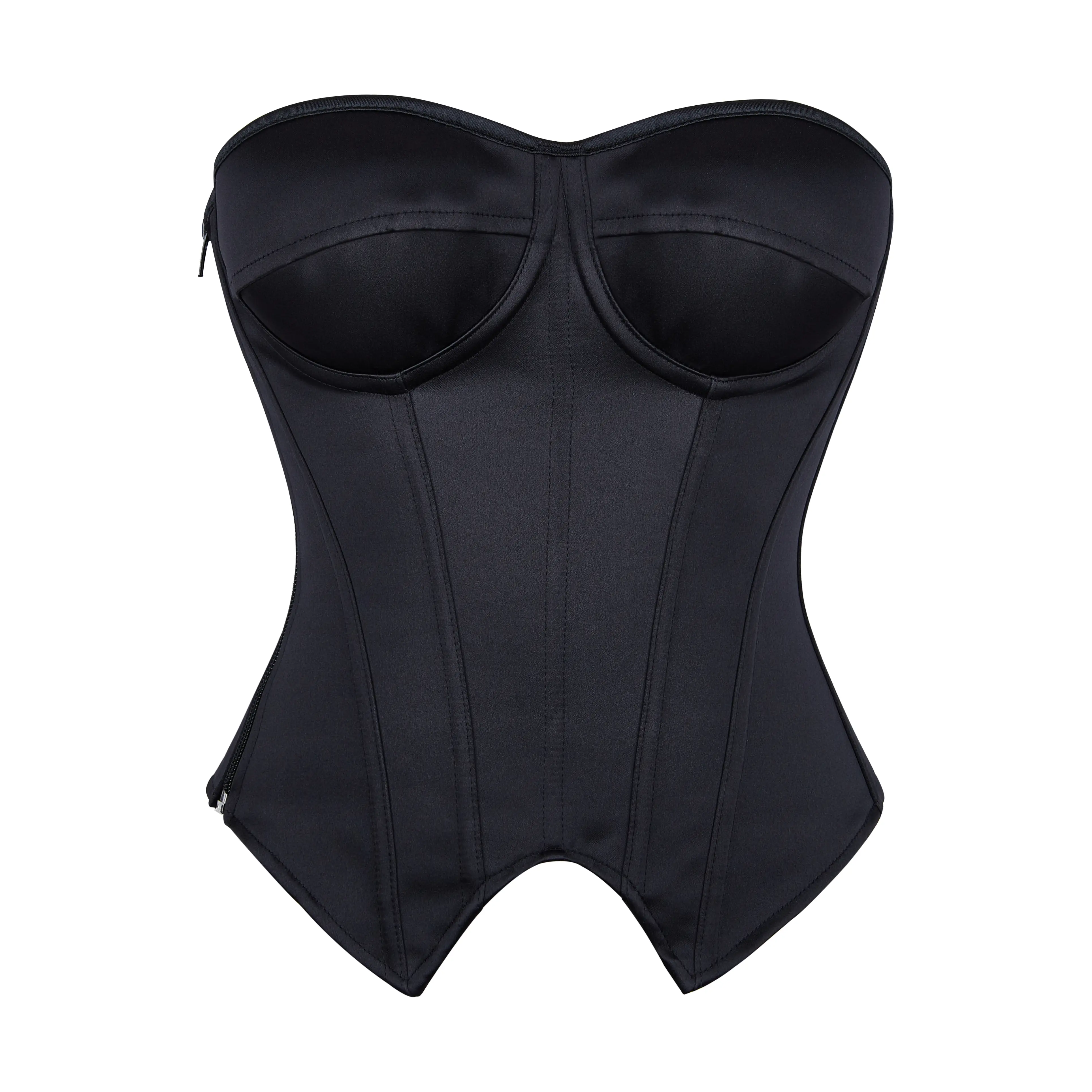 Corset Tops for Women Bustier, Striped with Cups Strapless Women's Bodysuit Slimming Black Corset Shapewear Suitable for Costume Parties, Halloween Costume Fashion Body Shaper Black Corset Outfit Daily Versatile Style Summervibes Corset Dress