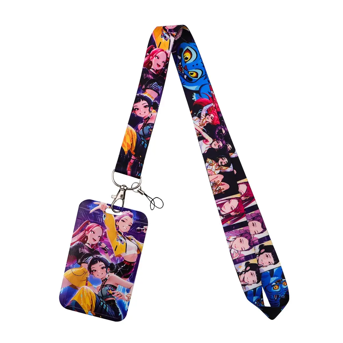 Anime Cool Music Girls Neck Strap Lanyard for Keys Keychain Badge Holder USB ID Credit Card Pass Hang Rope Lariat Women Mobile Phone Charm Accessories Cellphone Phone Accessory