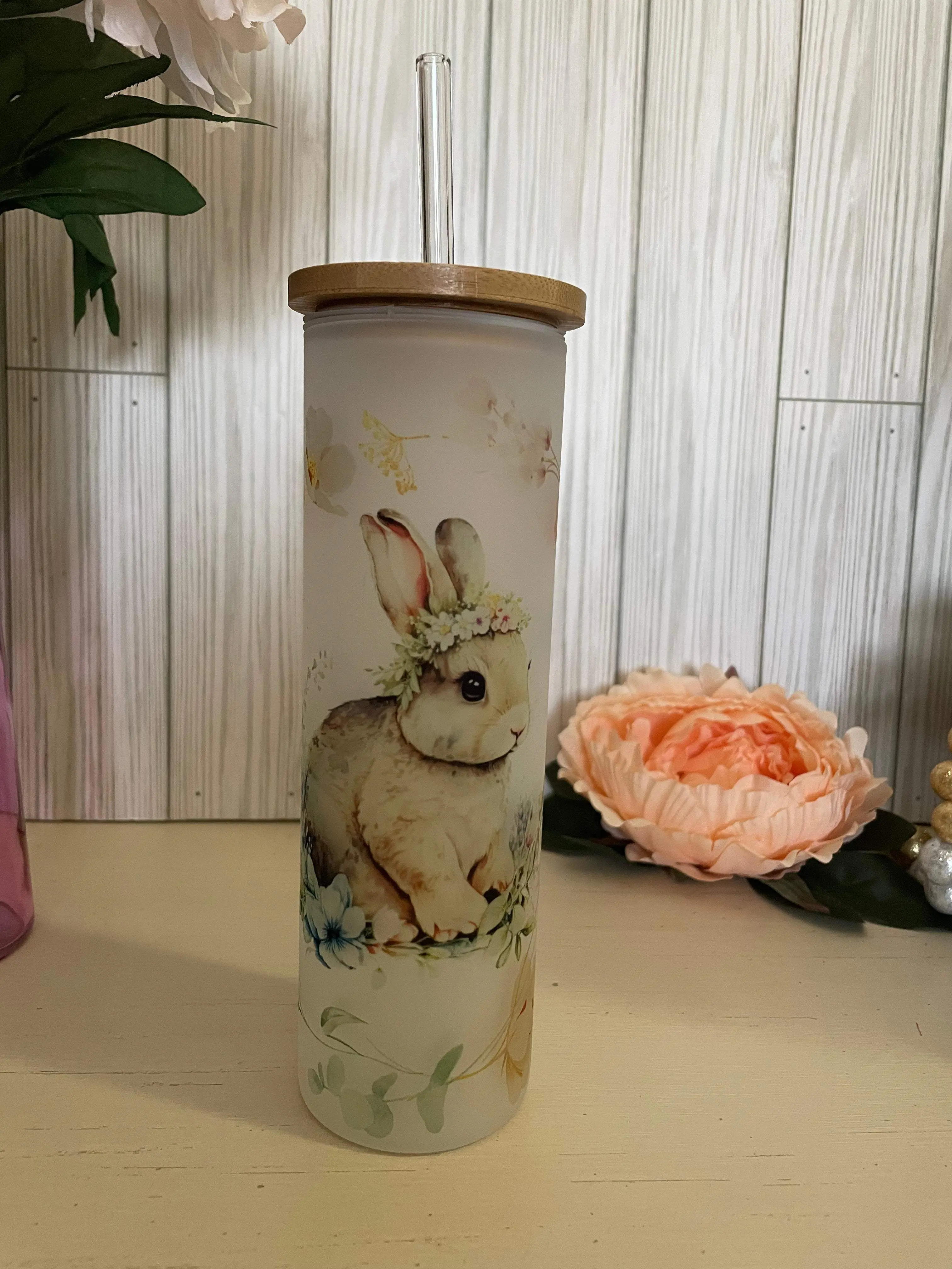 Floral BunnyTumbler Floral BunnyTumbler
