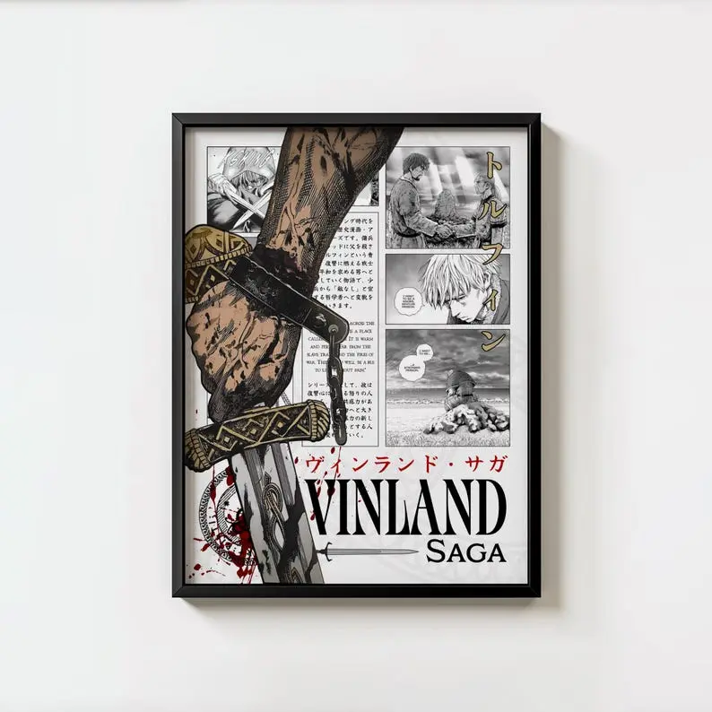 Vinland Saga Poster, Thorfinn Viking Art Print Vinland Saga Poster, Thorfinn Viking Art Print