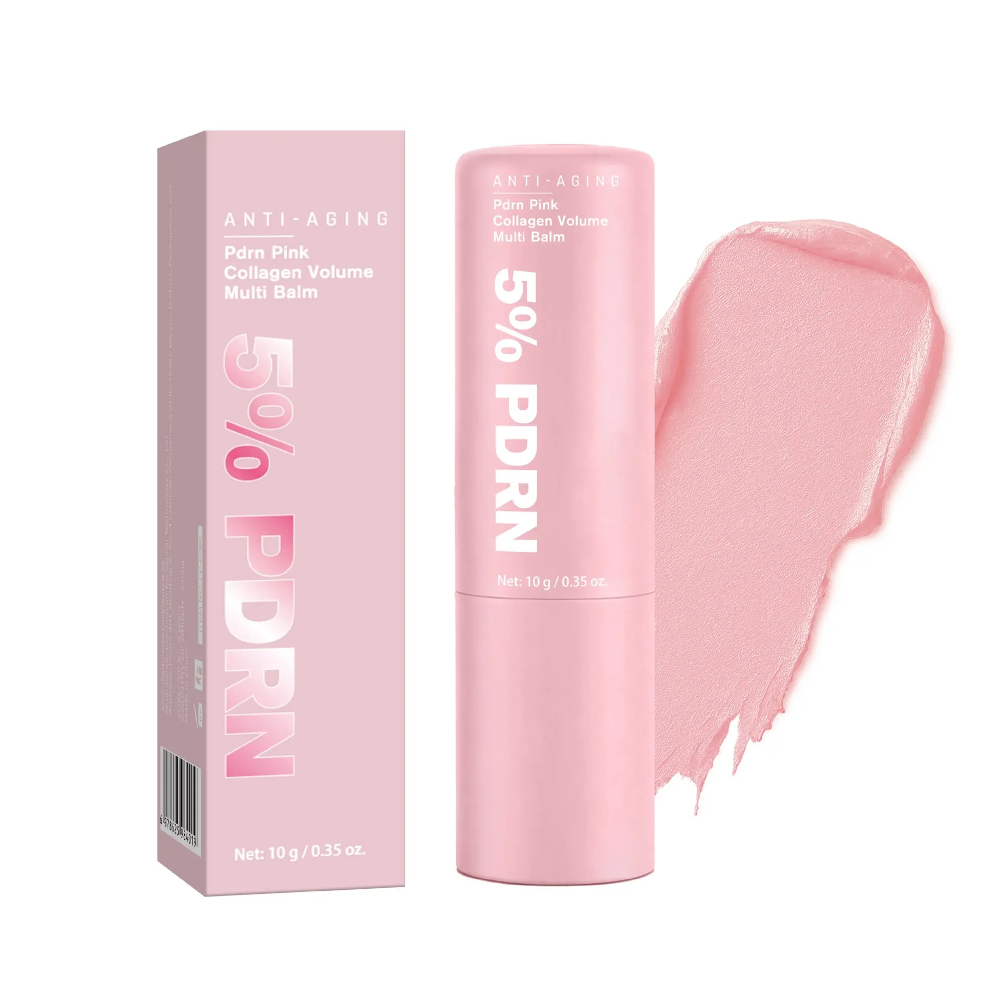 PDRN Pink Collagen Volume Multi Balm Stick, Volufiline Collagen Wrinkle Stick – Wrinkle Care & Deep Hydration for Face, Lips, Eyes, Neck