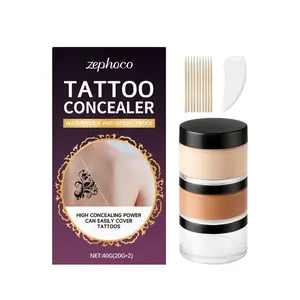 Magic Eraser Tattoo & Blemish Cover-Up Set - Lightweight Concealer for Flawless Skin Coverage (Beauty & Personal Care, Makeup Concealer)