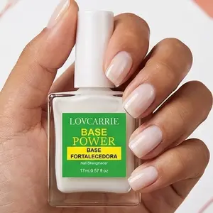 LOVCARRIE Milky White Nail Strengthener, natural quick-drying formula, long-lasting milky white shine—a smooth, durable, and glossy nail strengthener for nail care