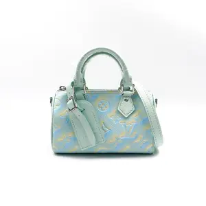 Pre-owned Louis Vuitton Calfskin Shoulder Bags Speedy Nano Stardust Green Shoulder Bag T10384508