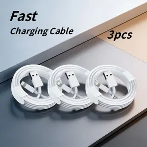 USB to Lightning Fast Charging Cable, Compatible with iPhone iPad Ipod, High-Quality Data Transfer Cable