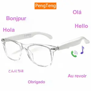 PENGTENG AI Smart Glasses, Multifunctional Smart Glasses, Wireless Headphone Music & Calling, Support 164 Languages Bluetooth, Audio & Video Call Translation for Women & Men, Business Office Travel, Gifts