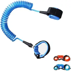 2 Pack Anti Lost Wrist Link Child Outdoor Safety Leash with Blue and Orange for Toddlers Babies & Kids, [4.92ft & 8.2ft]