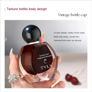 Summer Doll Fragrance Perfume, Refreshing Floral-Fruity Scent, Perfect for Commute, Dates, Work, Unique Summer Aroma, Cute Appearance, Smooth Lines, Vintage Bottle Cap, Floral Scents Perfume