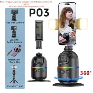 AI Smart Gimbal 360° Selfie Stick Auto Face Tracking Gimbal Rotation For Smartphone video Vlog Stabilizer Camera Phone Holder