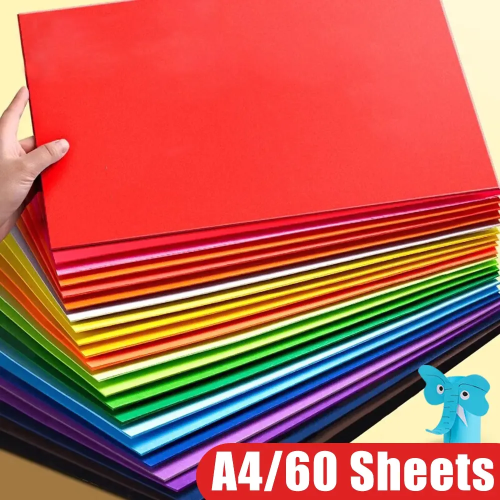 60 Sheets Of 30 Color A4 (8.26 * 11.69in) 200gsm Colored Cardstock Paper, Handmade Creative Production, Cultivating Hands-On Ability, Mixed Color And Multi-Color, Handmade Crafts
