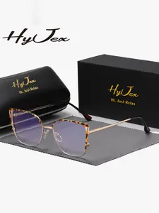 HyJex 1 Piece Unisex Refined Functional Full Frame Plaon Glasses Retro Luxury Butterfly Frame Plaon Glasses