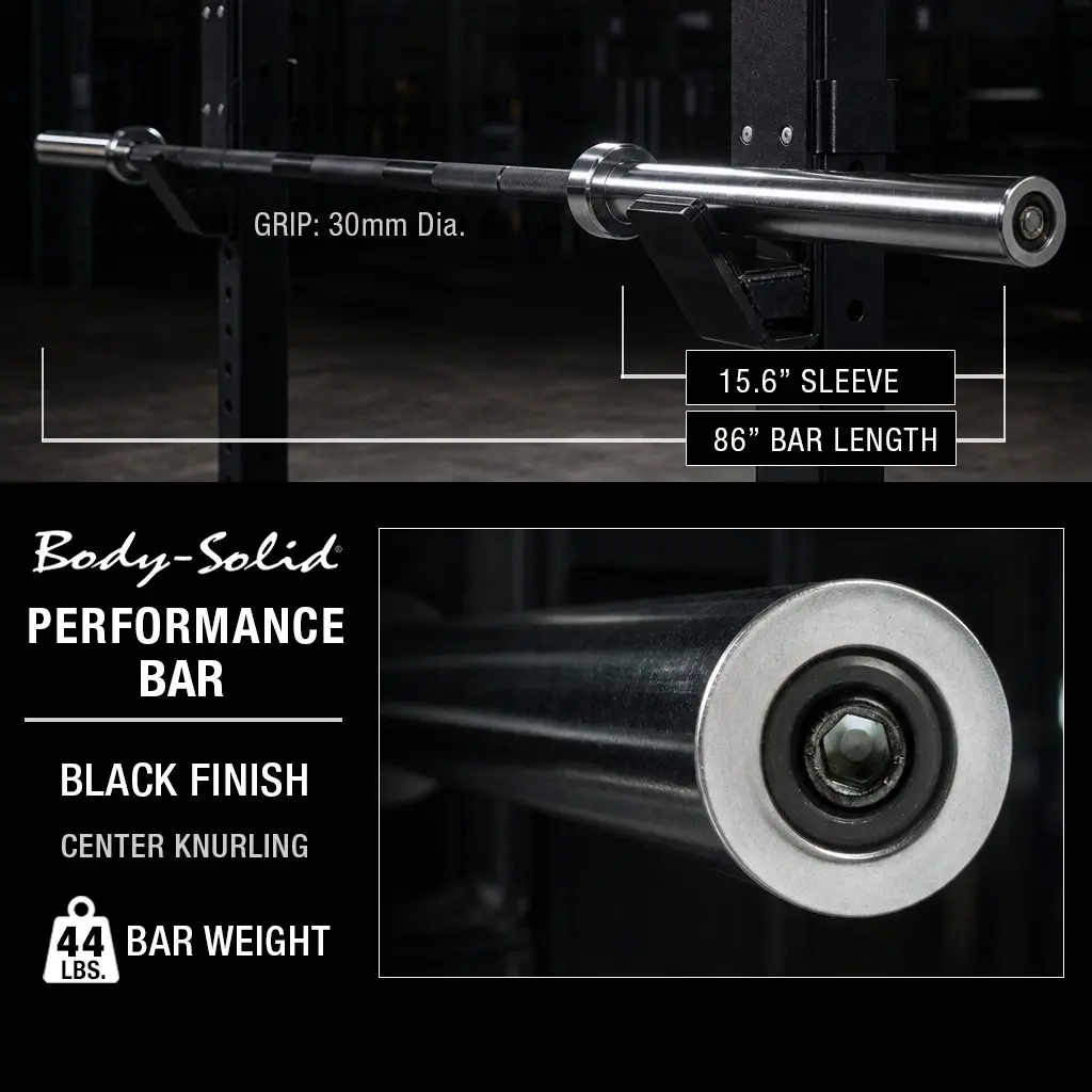 Body-Solid Performance Olympic Barbell – 7 ft. Black