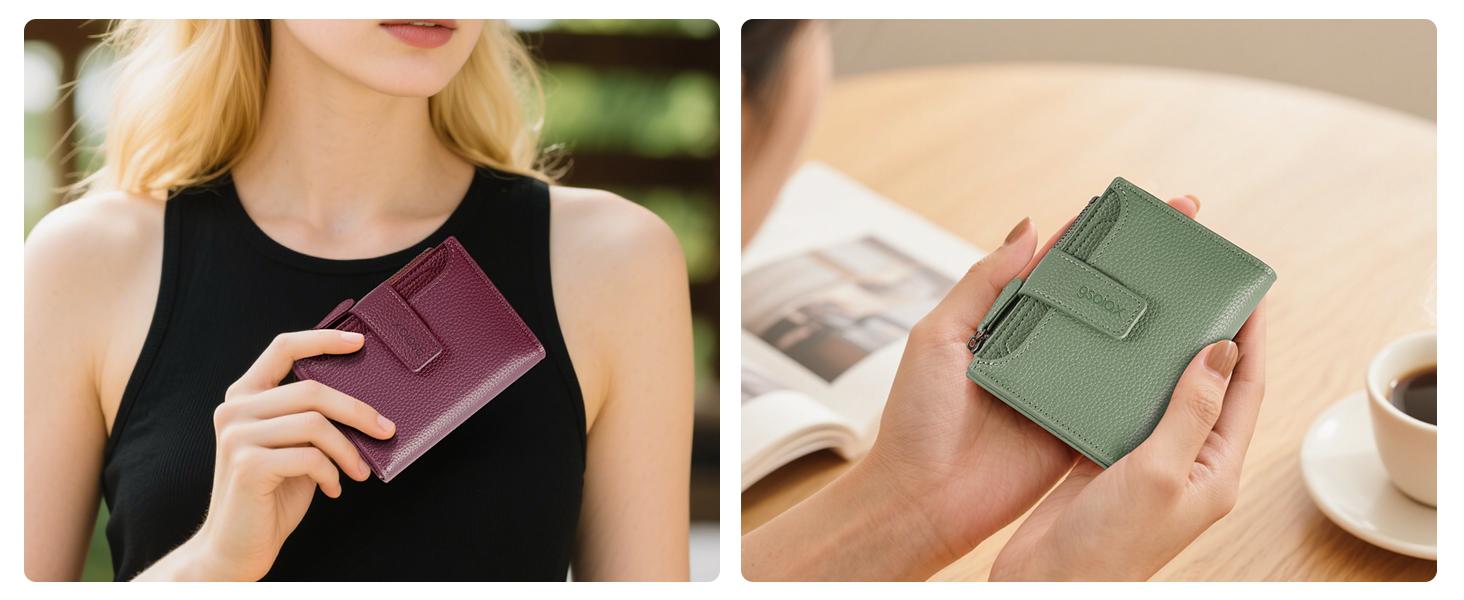 GSOIAX Women RFID Credit Card Holder. Made of genuine leather with a coin pocket, it's perfect for daily use, school, thoughtful gift for Mother's Day or Girlfriend. GSOIAX Women RFID Credit Card Holder. Made of genuine leather with a coin pocket, it's perfect for daily use, school, thoughtful gift for Mother's Day or Girlfriend.