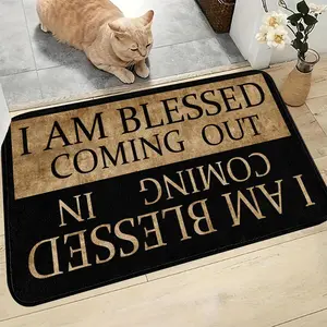 Letter Pattern Door Mat, 1 Count Non-slip Soft Floor Mat, Decorative Carpet for Home Living Room Bedroom Kitchen, Home Decor, Decorative Area Rug