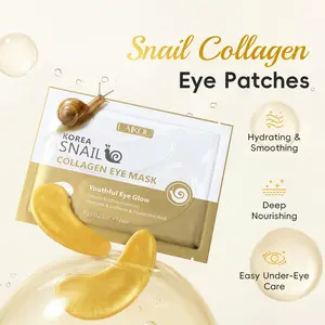 Snail Mucin Eye Patches 1 Pair  Enriched with Snail Secretion Filtrate  Brightens & Repairs Delicate Under-Eyes  Single Use Hydrogel Mask  Travel Friendly Skincare