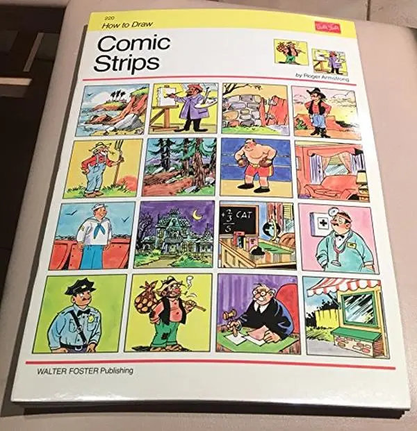 USED Book - How to Draw: Comic Strips (HT220) by Roger Armstrong (Paperback) - english