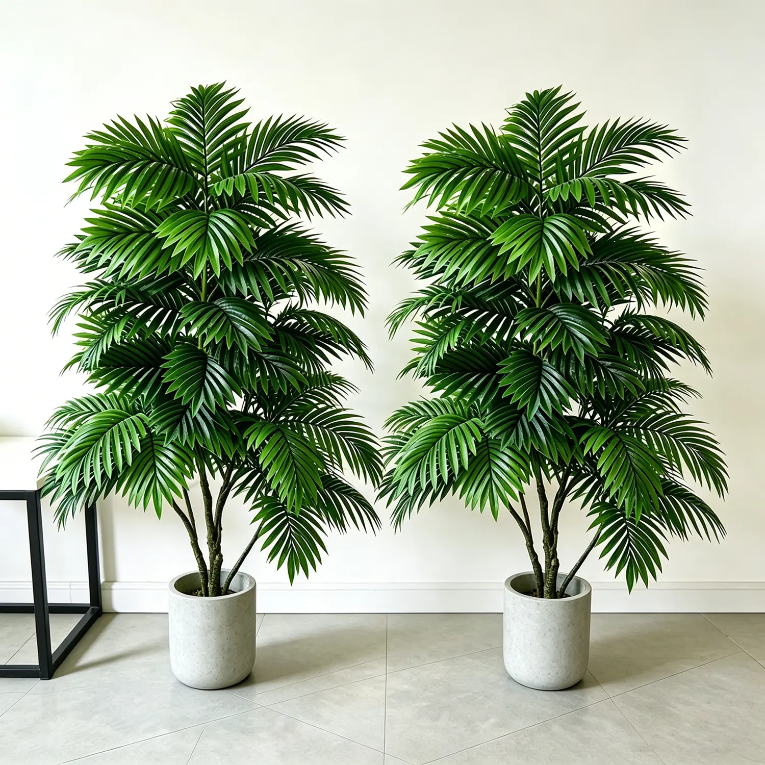Large Realistic Synthetic Areca Palm Tree (Dypsis Lutescens) - Faux Tropical Plastic Floor Plant Without Planter, Low-Maintenance Decorative Home Decor Accent for Study, Wardrobe Area
