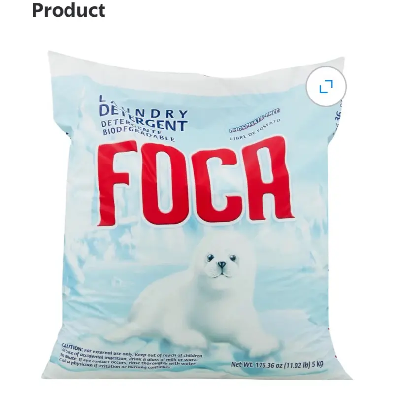 Foca Powder Detergent, for Deep Cleaning Stain Removal on Clothes 11lb