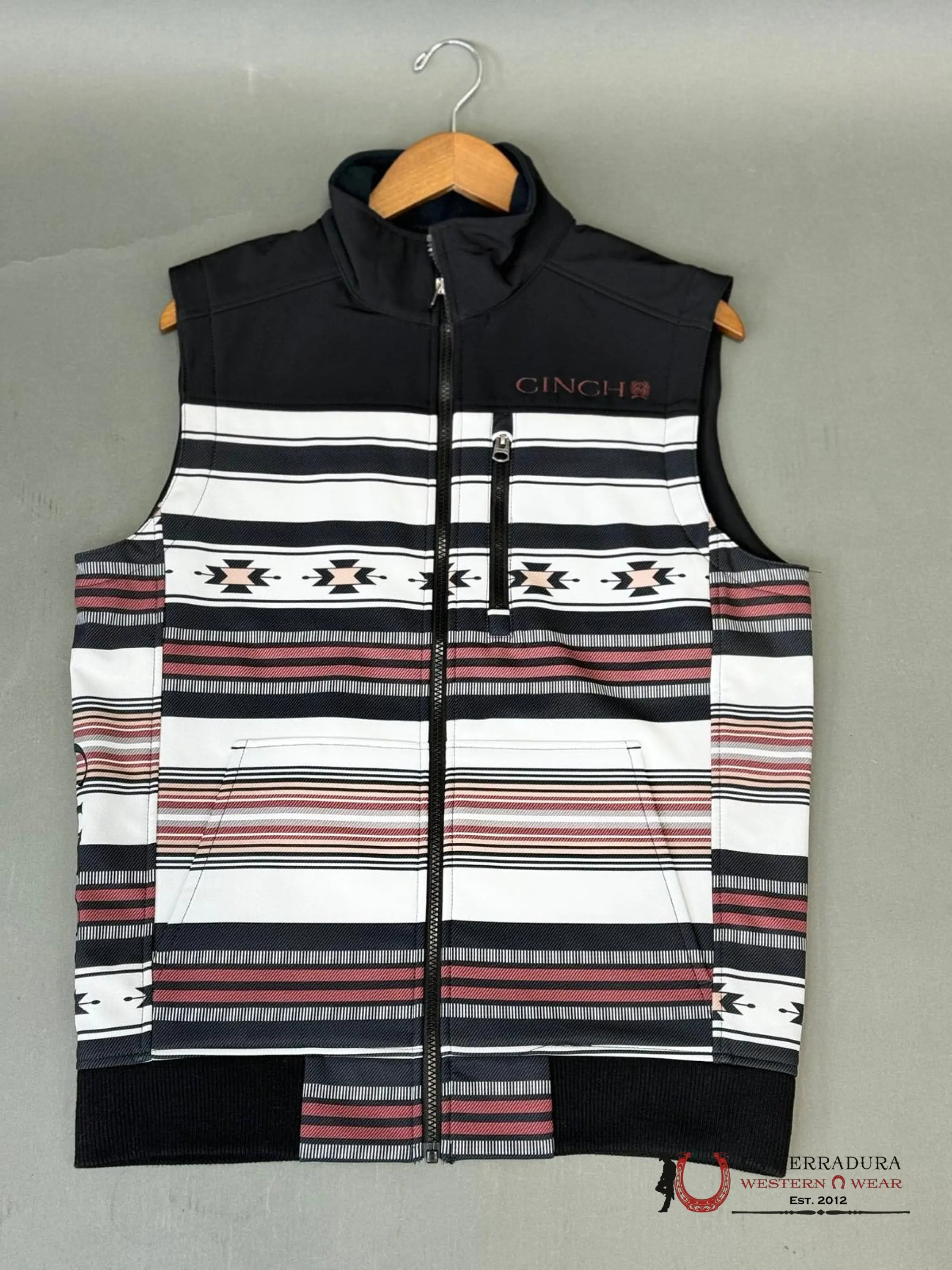 Men's Cinch White Aztec Vest