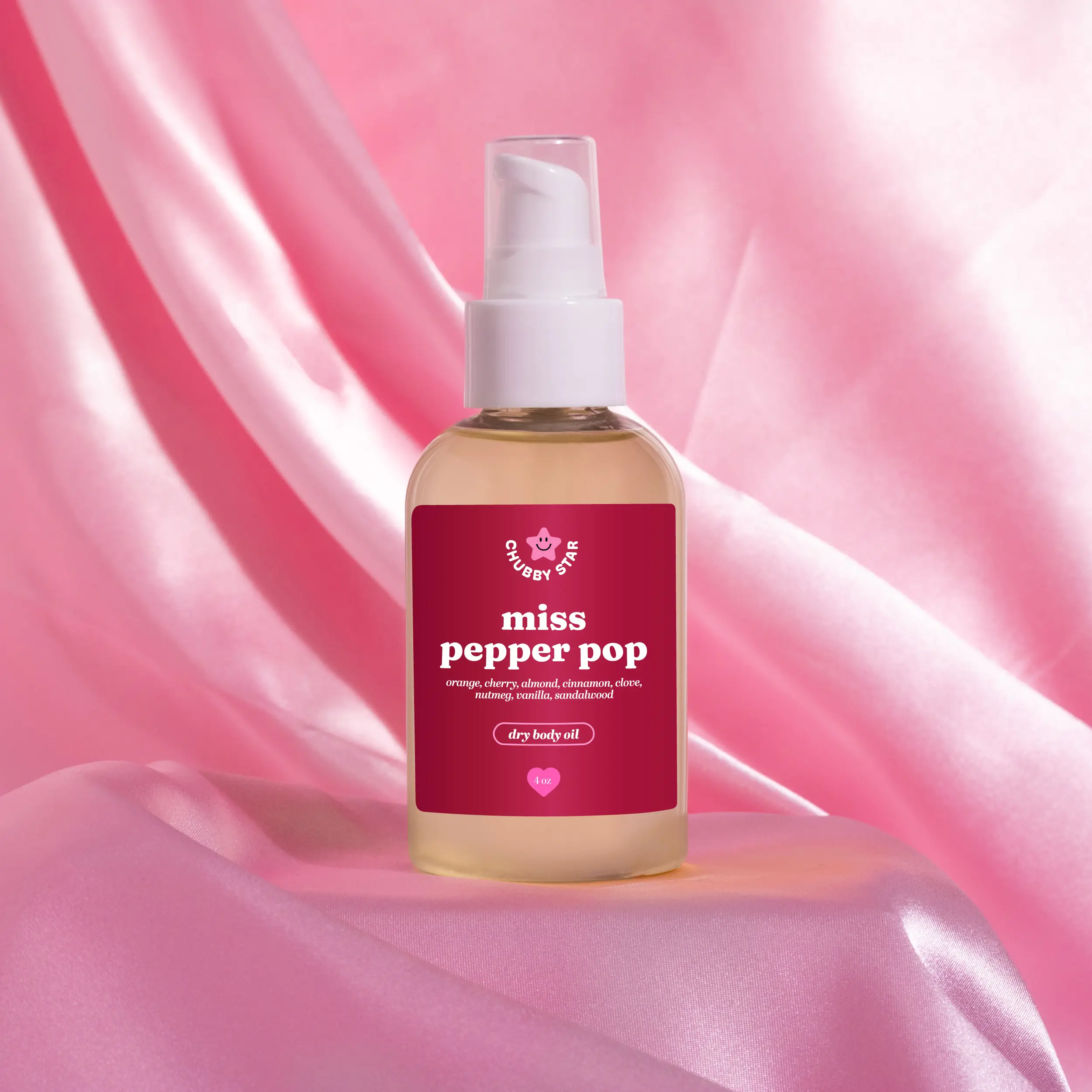 Miss Pepper Pop Body Oil - Soda Scented 4 oz Moisturizing Dry Body Oil with Long Lasting Scent Aroma