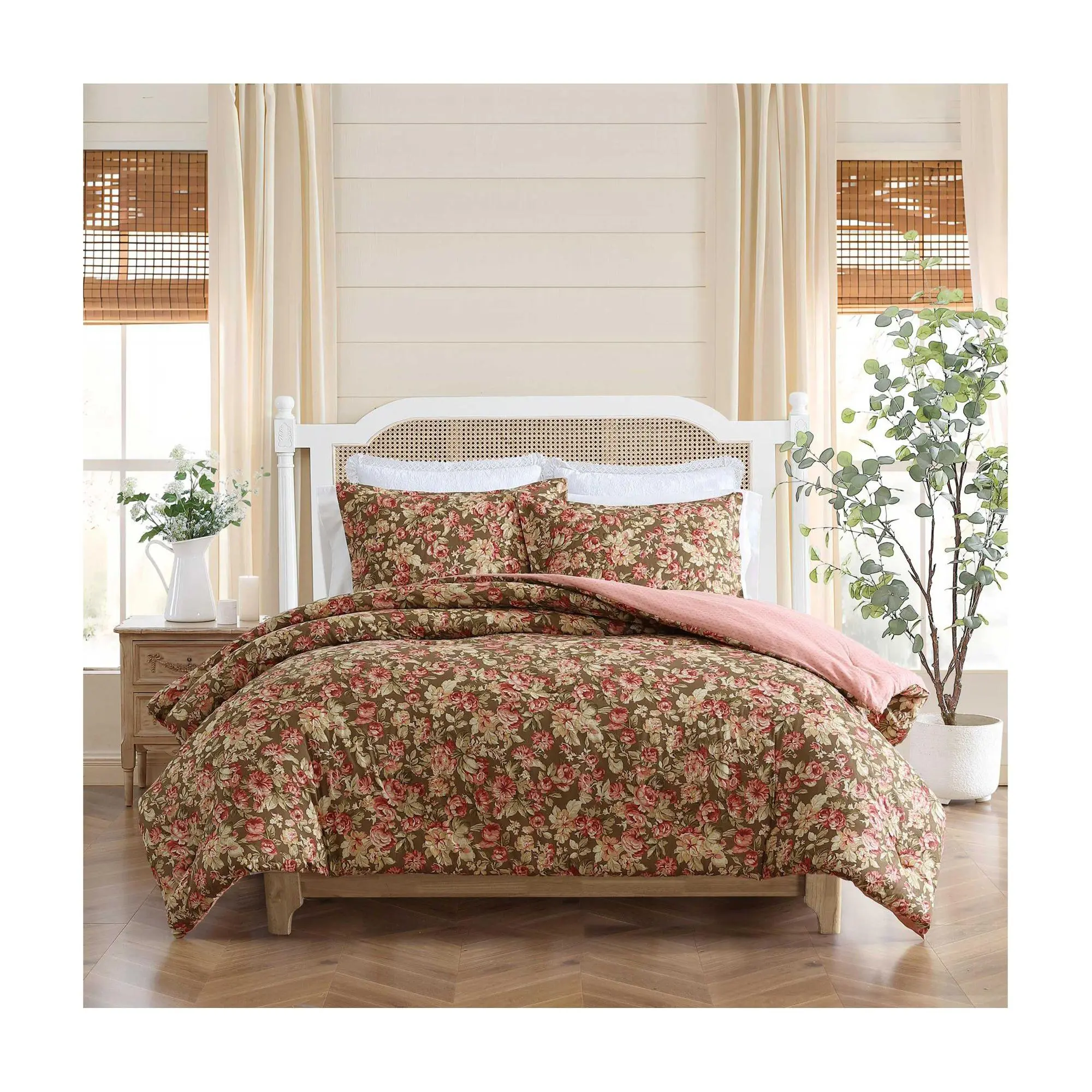 Laura Ashley Bloomsbury Brown Twin Comforter Sham Set
